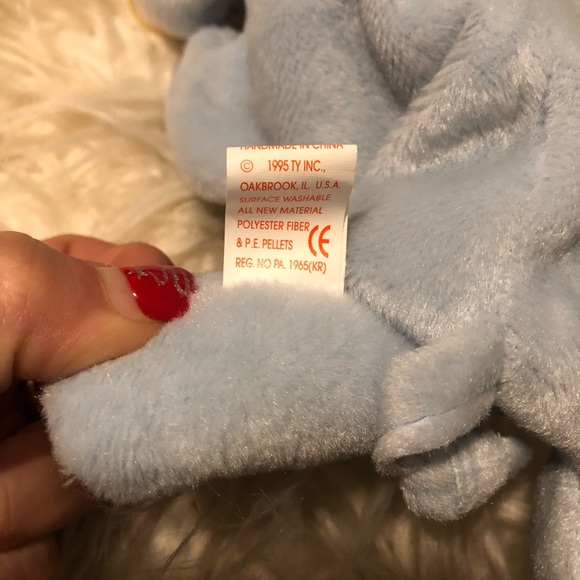 RARE RETIRED TY ORIGINAL Beanie Baby Peanut 1995 Errors - Picture 7 of 8